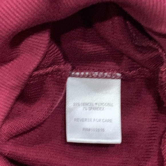 Garnet Hill Cranberry Tencel Cowl Neck Knit Tunic - sz L - Picture 5 of 9